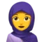 Nainen huivin kanssa emoji Applella iOS 14.5