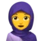 Kvinne med hodetørkle emoji på Apple iOS 17.4