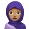 Woman with Headscarf: Medium Skin Tone emoji on Apple iOS 11.3
