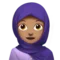 Woman with Headscarf: Medium Skin Tone emoji on iPhone