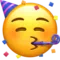 Partying Face emoji on Apple iOS 17.4