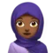 Woman with Headscarf: Medium-Dark Skin Tone emoji on iPhone