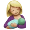 哺乳期：中等至浅肤色 iPhone 上的表情符号 (iOS 14.2)