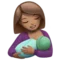 Θηλασμός: Μεσαίος τόνος δέρματος emoji στο iPhone (iOS 17.4)