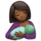 Breast-Feeding: Medium-Dark Skin Tone emoji on iPhone