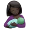 Breast-Feeding: Dark Skin Tone emoji on iPhone