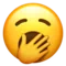 Yawning Face emoji on Apple iOS 13.2