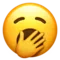Yawning Face emoji on iPhone