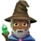 Man Mage: Medium-Dark Skin Tone emoji on iPhone