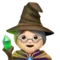 Woman Mage: Light Skin Tone emoji on iPhone