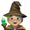 Woman Mage: Medium-Light Skin Tone emoji on iPhone