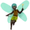 Man Fairy: Dark Skin Tone emoji on iPhone (iOS 12.1)