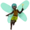 Man Fairy: Dark Skin Tone emoji on iPhone