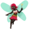 Woman Fairy: Dark Skin Tone emoji on iPhone