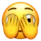 Face with Peeking Eye emoji on iPhone