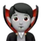 Vampiro: carnagione medio-chiara emoji su Apple iOS 16.4
