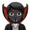 Vampire: Dark Skin Tone emoji on Apple iOS 14.5