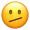 Face with Diagonal Mouth emoji on Apple iOS 15.4
