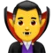 Man Vampire emoji on iPhone