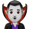 Man Vampire: Light Skin Tone emoji on iPhone