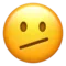 Face with Diagonal Mouth emoji on iPhone