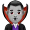 Man Vampire: Medium-Light Skin Tone emoji on iPhone