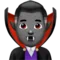 Man Vampire: Medium-Dark Skin Tone emoji on iPhone