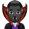 Man Vampire: Dark Skin Tone emoji on iPhone