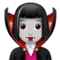 Woman Vampire: Light Skin Tone emoji on iPhone