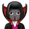 Woman Vampire: Medium-Dark Skin Tone emoji on iPhone