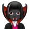 Woman Vampire: Dark Skin Tone emoji on iPhone