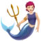 Merperson: Ανοιχτόχρωμος τόνος δέρματος emoji στο iPhone (iOS 17.4)