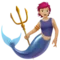 Merperson: Medium-Light Skin Tone emoji on iPhone