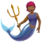 Manusia Duyung: Warna Kulit Sedang-Gelap emoji di iPhone (iOS 14.5)