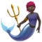 Merperson: Dark Skin Tone emoji on iPhone