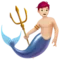 Merman: Light Skin Tone emoji on iPhone (iOS 13.1)