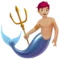 Merman: Medium-Light Skin Tone emoji on iPhone