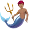 Merman: Medium Skin Tone emoji on iPhone