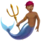 Merman: Medium-Dark Skin Tone emoji on iPhone