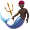 ️ Merman: Dark Skin Tone emoji on Apple iOS 14.5