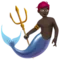 ️ Merman: Dark Skin Tone emoji on Apple iOS 17.4