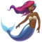 Sjöjungfru: Mellanmörk hudton emoji på iPhone (iOS 11.2)