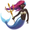 Mermaid: Dark Skin Tone emoji on iPhone (iOS 14.6)