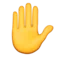 mano alzata emoji su Apple iOS 9.0