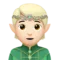Elf: Light Skin Tone emoji on Apple iOS 14.2