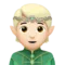 Elf: Light Skin Tone emoji on iPhone