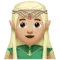 Älv: Mellanljus hudton emoji på Apple iOS 13.1