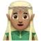 Elf: Medium Skin Tone emoji on Apple iOS 11.2