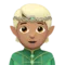 Elf: Medium Skin Tone emoji on Apple iOS 13.2