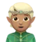 Elf: Medium Skin Tone emoji on iPhone